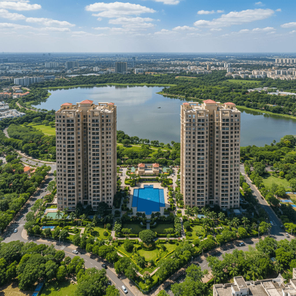 Badminton court with shuttlecocks