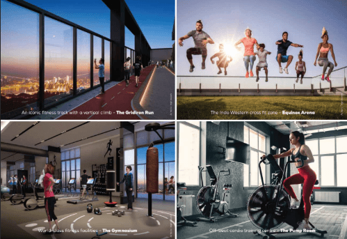 Badminton court with shuttlecocks